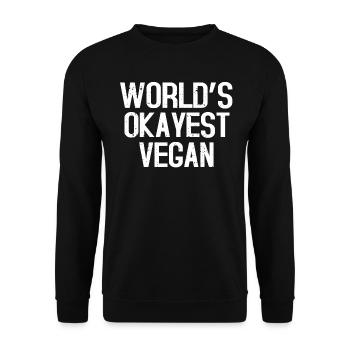 Vegan - Unisex Sweatshirt - black - Front - Alina (178cm) & Michal (187cm)