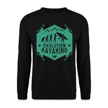 Evolution Kayak | Canoeing Outdoor Canoe Gift - Unisex Sweatshirt - black - Front - Alina (178cm) & Michal (187cm)