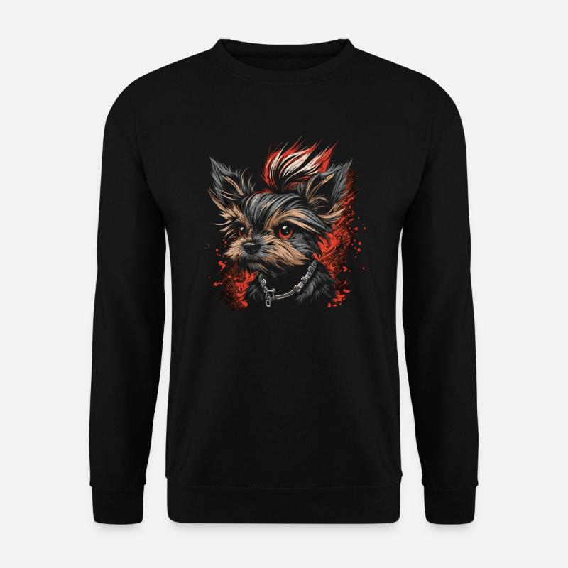 Punky Yorkshire Terrier - Unisex Pullover - Schwarz