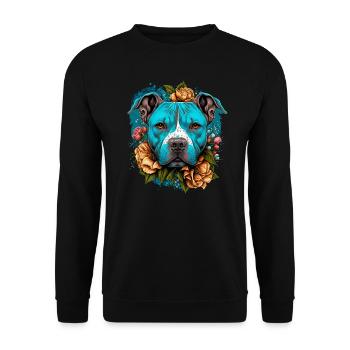American Staffordshire Terrier - Unisex Sweatshirt - black - Front - Alina (178cm) & Michal (187cm)