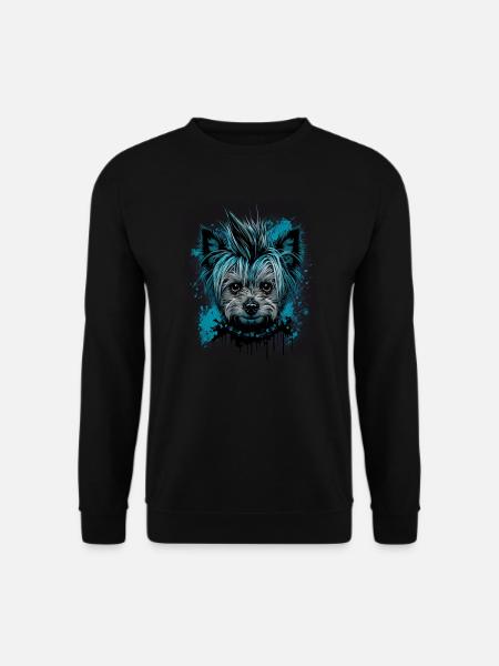 Punky Yorkshire Terrier - Unisex Sweatshirt - black