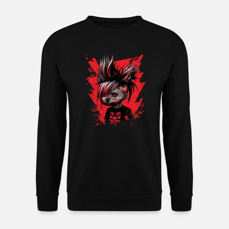 Punky Yorkshire Terrier - Unisex Sweatshirt - black