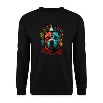 American Staffordshire Terrier King - Sweat-shirt Unisexe - noir - Devant - Alina (178cm) & Michal (187cm)