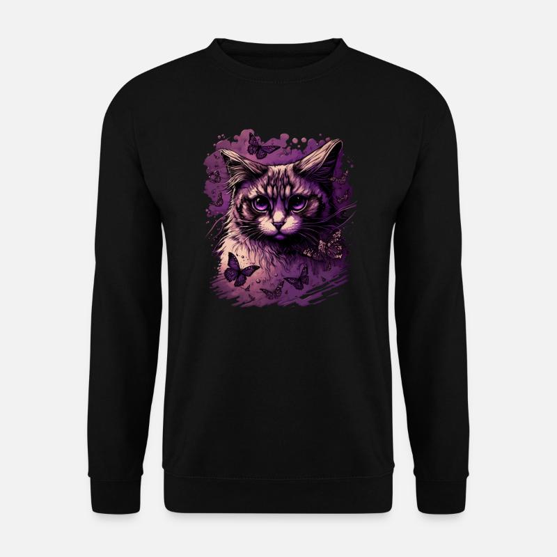 Maine-Coon-Katze - Unisex Pullover - Schwarz