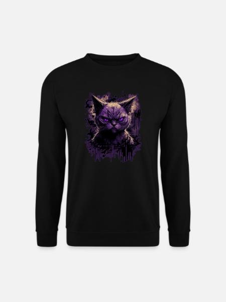 Chat siamois effrayant - Sweat-shirt Unisexe - noir