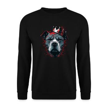 American Staffordshire Terrier King - Sweat-shirt Unisexe - noir - Devant - Alina (178cm) & Michal (187cm)