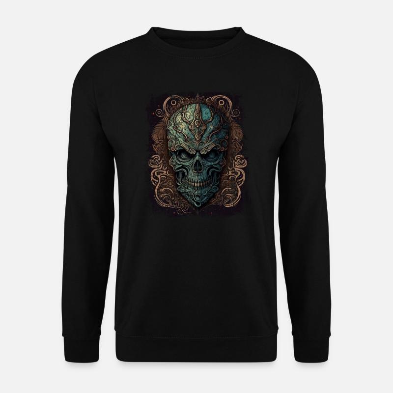 Victorian Zombie Skull - Unisex Sweatshirt - black