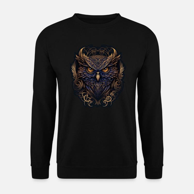 Eule - Unisex Pullover - Schwarz