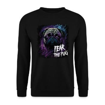 Craignez le carlin - Sweat-shirt Unisexe - noir - Devant - Alina (178cm) & Michal (187cm)