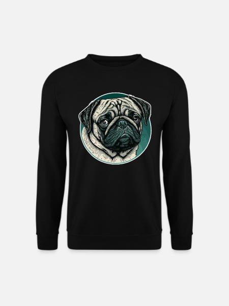 Kleiner Mops - Unisex Pullover - Schwarz