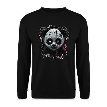 Panda effrayant - Sweat-shirt Unisexe - noir - Devant - Alina (178cm) & Michal (187cm)