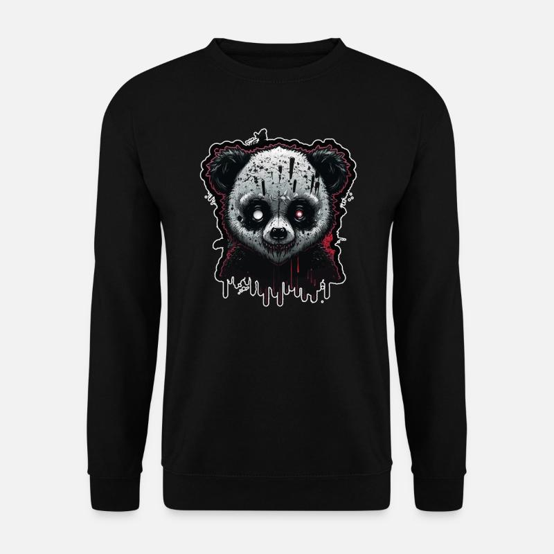 Spooky Panda - Unisex Pullover - Schwarz