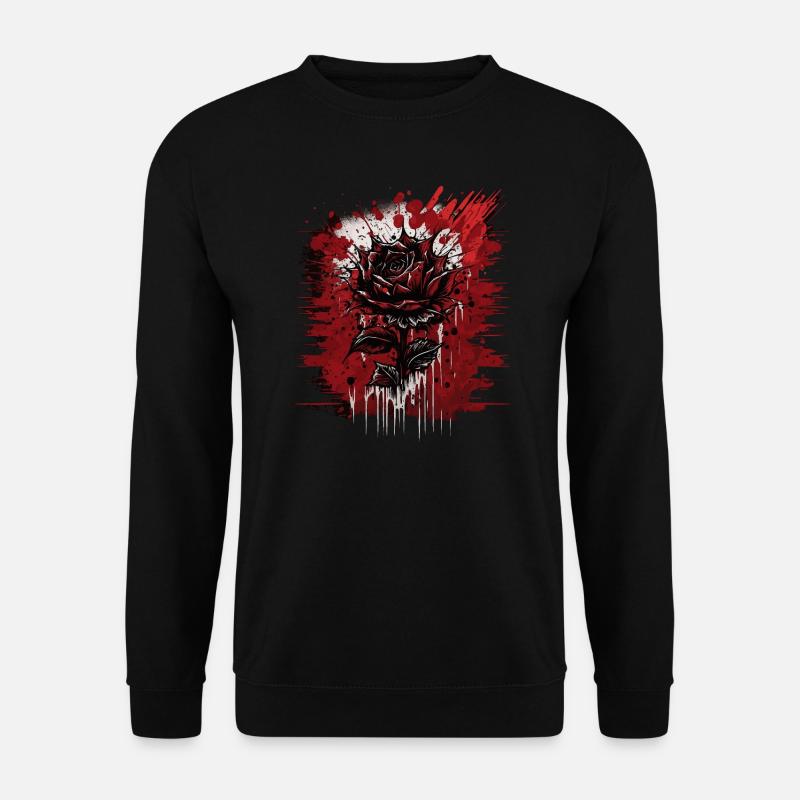 Dark Red Rose - Unisex Sweatshirt - black