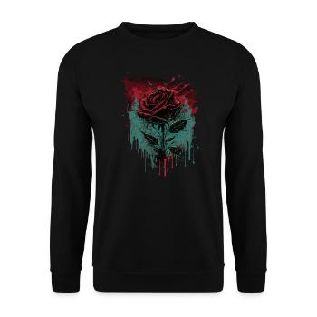 Rose - Unisex Sweatshirt - black - Front - Alina (178cm) & Michal (187cm)