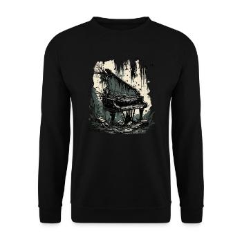 Horrorklavier - Unisex Pullover - Schwarz - Vorne - Alina (178cm) & Michal (187cm)
