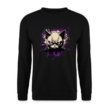 Méchant chat - Sweat-shirt Unisexe - noir - Devant - Alina (178cm) & Michal (187cm)