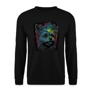 Punky Yorkshire Terrier - Sweat-shirt Unisexe - noir - Devant - Alina (178cm) & Michal (187cm)
