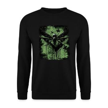Creepy horror insect - Unisex Sweatshirt - black - Front - Alina (178cm) & Michal (187cm)