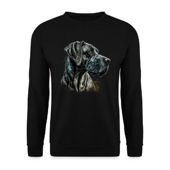 Great Dane - Unisex Sweatshirt - black - Front - Alina (178cm) & Michal (187cm)
