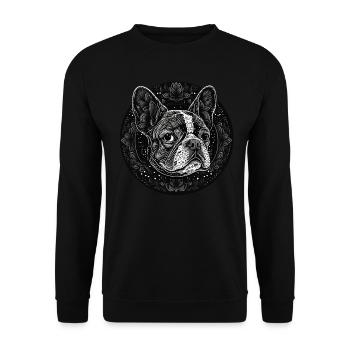 Bouledogue français - Sweat-shirt Unisexe - noir - Devant - Alina (178cm) & Michal (187cm)