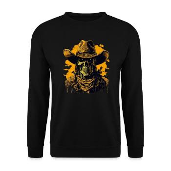 The Spirit of the Cowboy - Unisex Sweatshirt - black - Front - Alina (178cm) & Michal (187cm)
