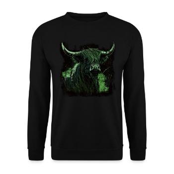 Bovins écossais des Highlands - Sweat-shirt Unisexe - noir - Devant - Alina (178cm) & Michal (187cm)