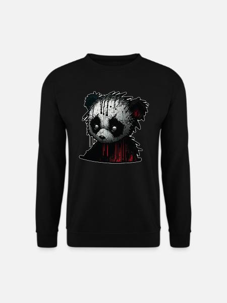 Spooky sad Panda - Unisex Sweatshirt - black