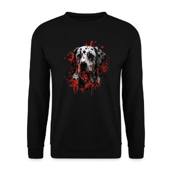 Dalmatiner - Unisex Pullover - Schwarz - Vorne - Alina (178cm) & Michal (187cm)