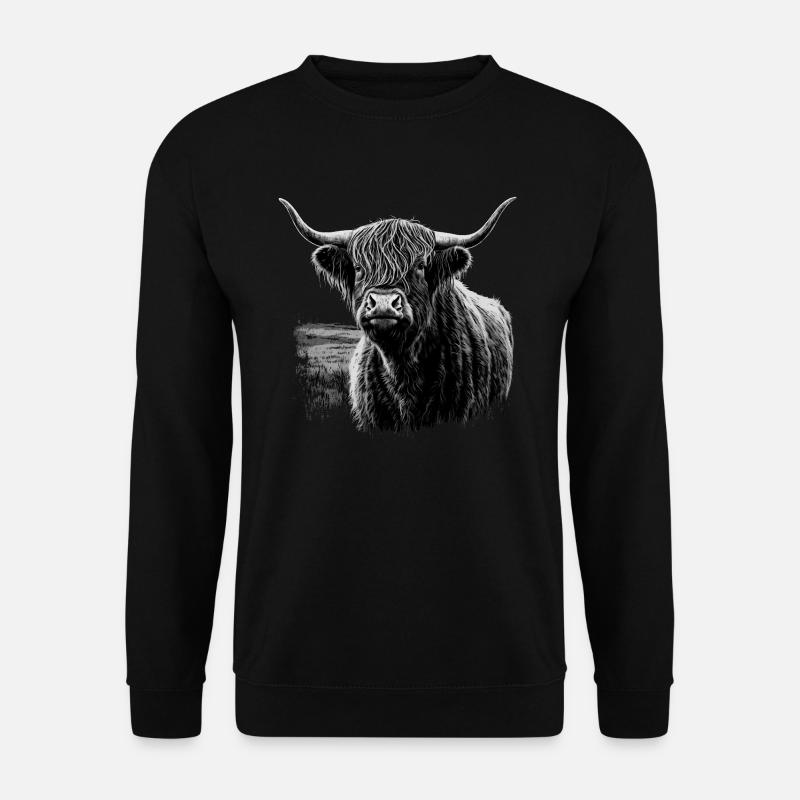 Scottish Highland cattle - Unisex Sweatshirt - black