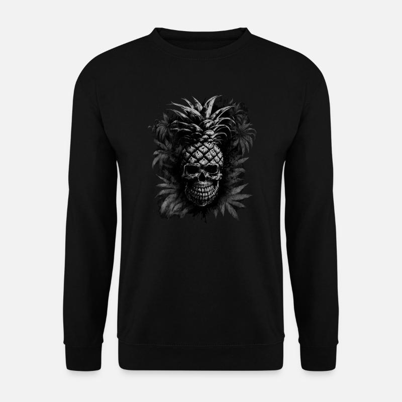 Creepy pineapple fruit - Unisex Sweatshirt - black