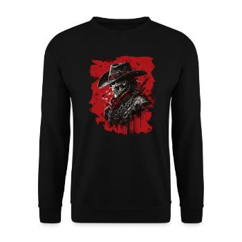 Untoter Cowboy - Unisex Pullover - Schwarz - Vorne - Alina (178cm) & Michal (187cm)