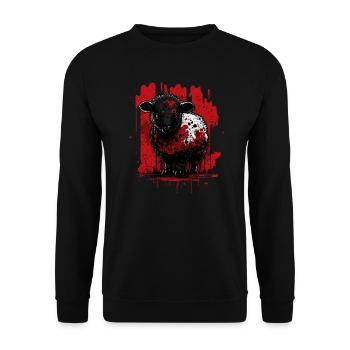 Cute black sheep - Unisex Sweatshirt - black - Front - Alina (178cm) & Michal (187cm)