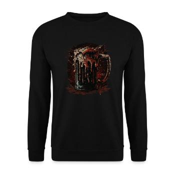 Drinking beer - Unisex Sweatshirt - black - Front - Alina (178cm) & Michal (187cm)
