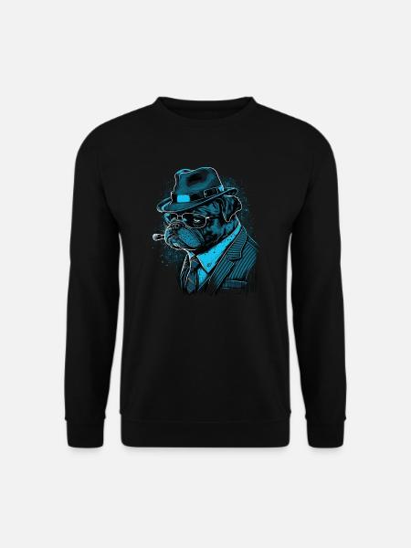 Kommissar Mops - Unisex Pullover - Schwarz