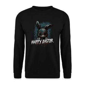 happy creepy easter - Unisex Pullover - Schwarz - Vorne - Alina (178cm) & Michal (187cm)