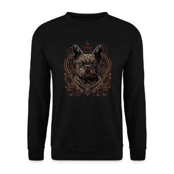 Bouledogue français - Sweat-shirt Unisexe - noir - Devant - Alina (178cm) & Michal (187cm)