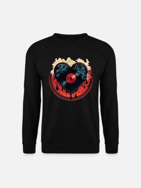 Disques d’amour - Sweat-shirt Unisexe - noir