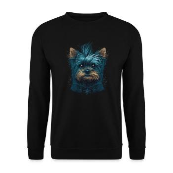 Punky Yorkshire Terrier - Sweat-shirt Unisexe - noir - Devant - Alina (178cm) & Michal (187cm)