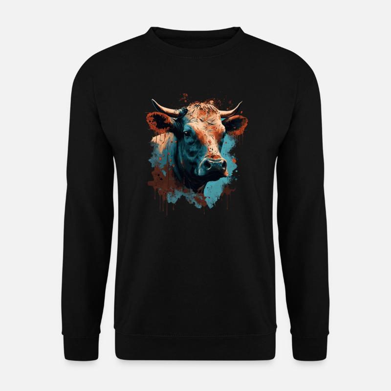 A cow - Unisex Sweatshirt - black