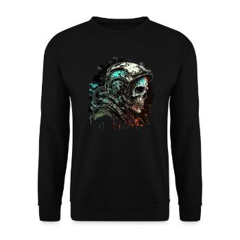 Zombie Astronaut - Unisex Pullover - Schwarz - Vorne - Alina (178cm) & Michal (187cm)