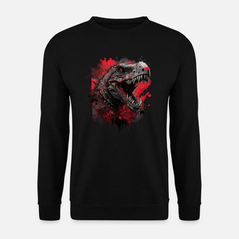 T-Rex looks evil - Unisex Sweatshirt - black