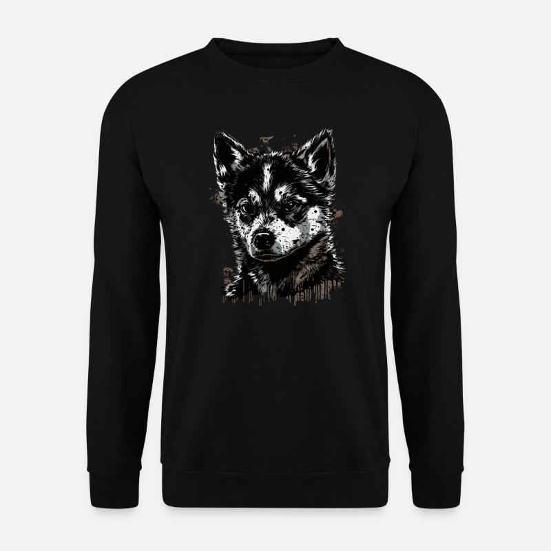 Husky puppy - Unisex Sweatshirt - black
