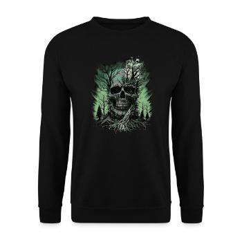 Forêt de crânes - Sweat-shirt Unisexe - noir - Devant - Alina (178cm) & Michal (187cm)