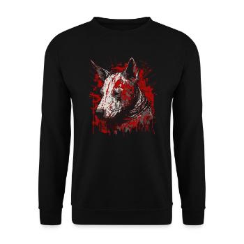 Bull terrier - Unisex Sweatshirt - black - Front - Alina (178cm) & Michal (187cm)