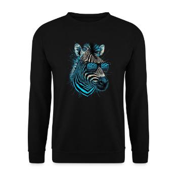 Zèbre froid - Sweat-shirt Unisexe - noir - Devant - Alina (178cm) & Michal (187cm)