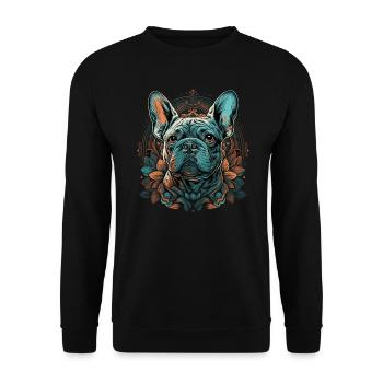Bouledogue français - Sweat-shirt Unisexe - noir - Devant - Alina (178cm) & Michal (187cm)
