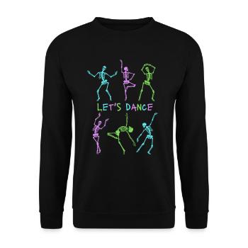 Lets Dance Skeletons - Unisex Sweatshirt - black - Front - Alina (178cm) & Michal (187cm)