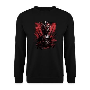 Fruit d’ananas effrayant - Sweat-shirt Unisexe - noir - Devant - Alina (178cm) & Michal (187cm)