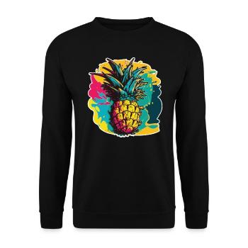 Fruit de l’ananas - Sweat-shirt Unisexe - noir - Devant - Alina (178cm) & Michal (187cm)