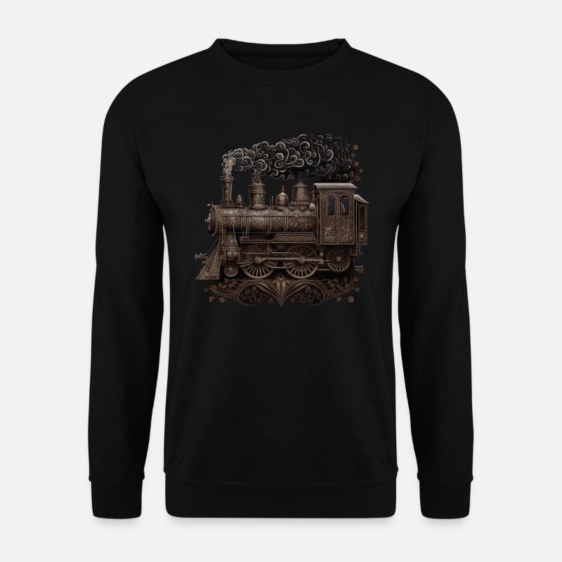 Dampflokomotive - Unisex Pullover - Schwarz